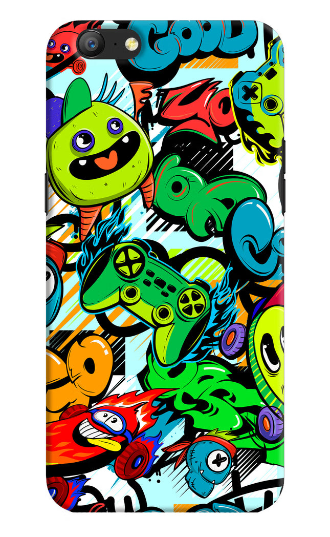 Game Doodle Oppo A57 Hard Case Back Cover by Casekaro
