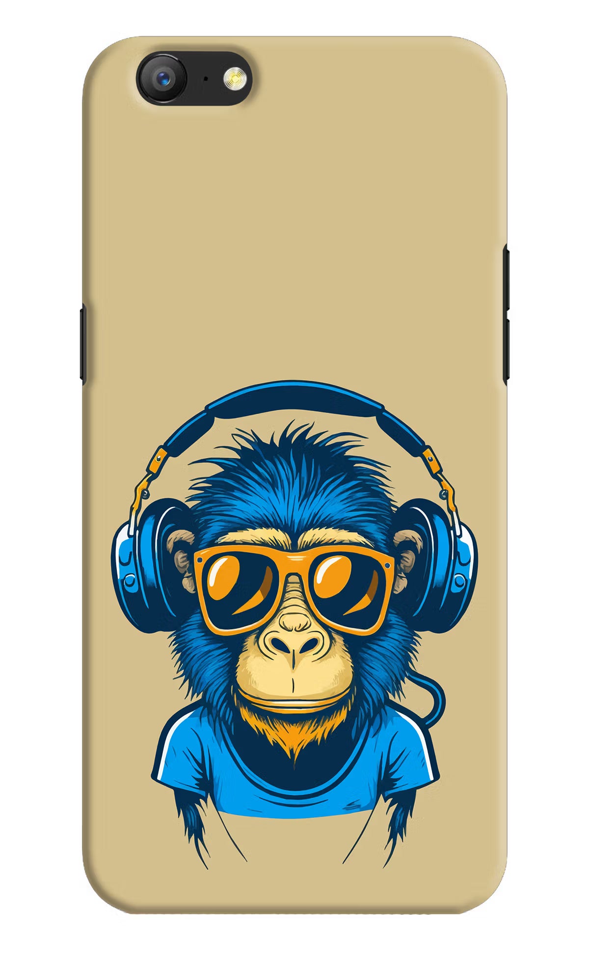 Monkey Headphone Oppo A57 Hard Case Back Cover by Casekaro
