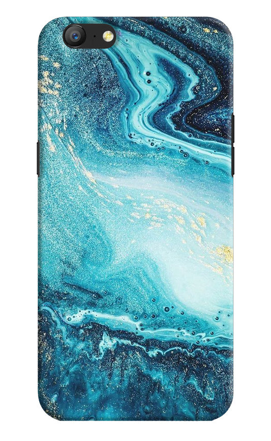 Blue Glitter Marble Oppo A57 Hard Case Back Cover by Casekaro