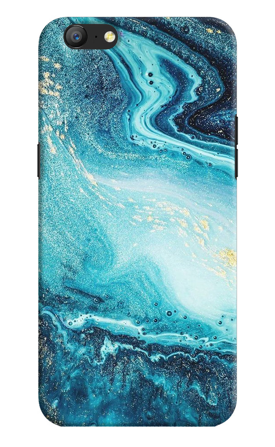 Blue Glitter Marble Oppo A57 Back Cover, Hard case