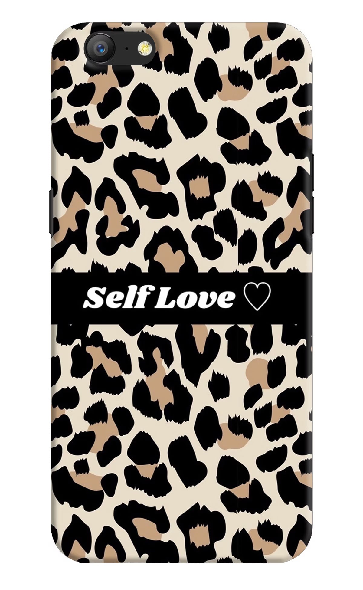 Leopard Print Self Love Oppo A57 Hard Case Back Cover by Casekaro