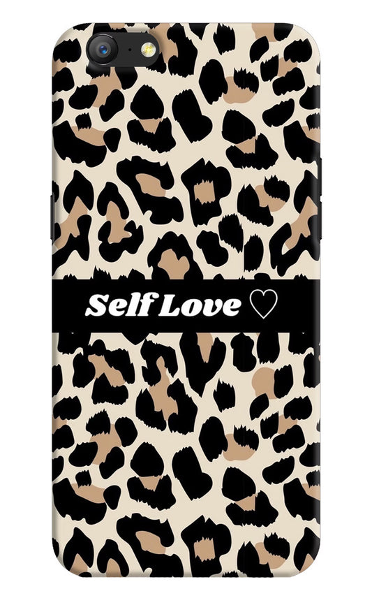 Leopard Print Self Love Oppo A57 Hard Case Back Cover by Casekaro