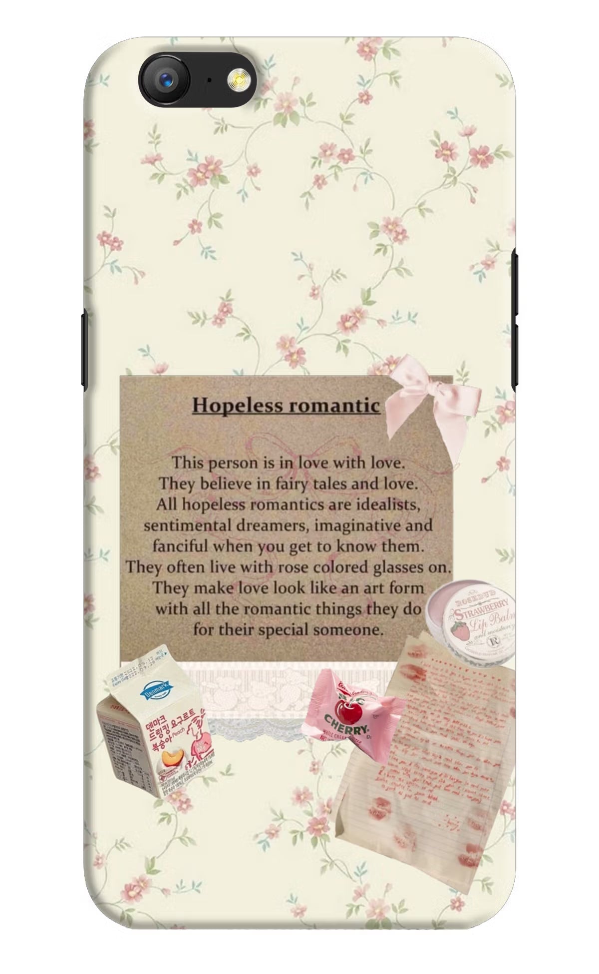 Hopeless Romantic Oppo A57 Hard Case Back Cover by Casekaro