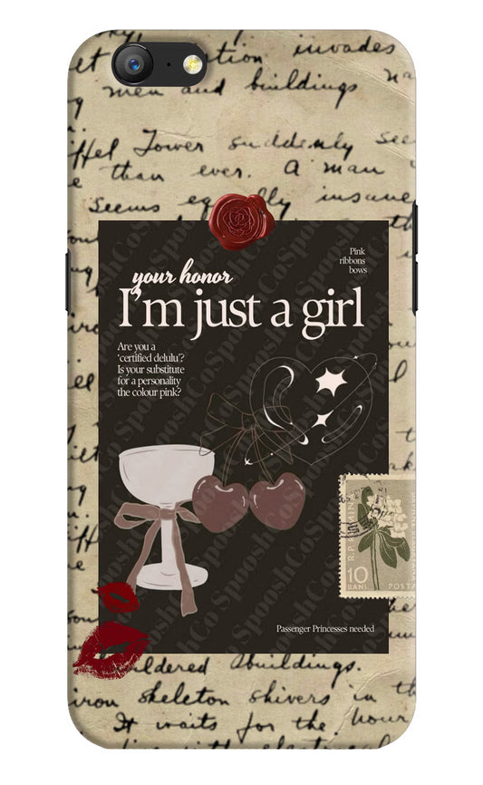 I am just a girl Oppo A57 Hard Case Back Cover by Casekaro