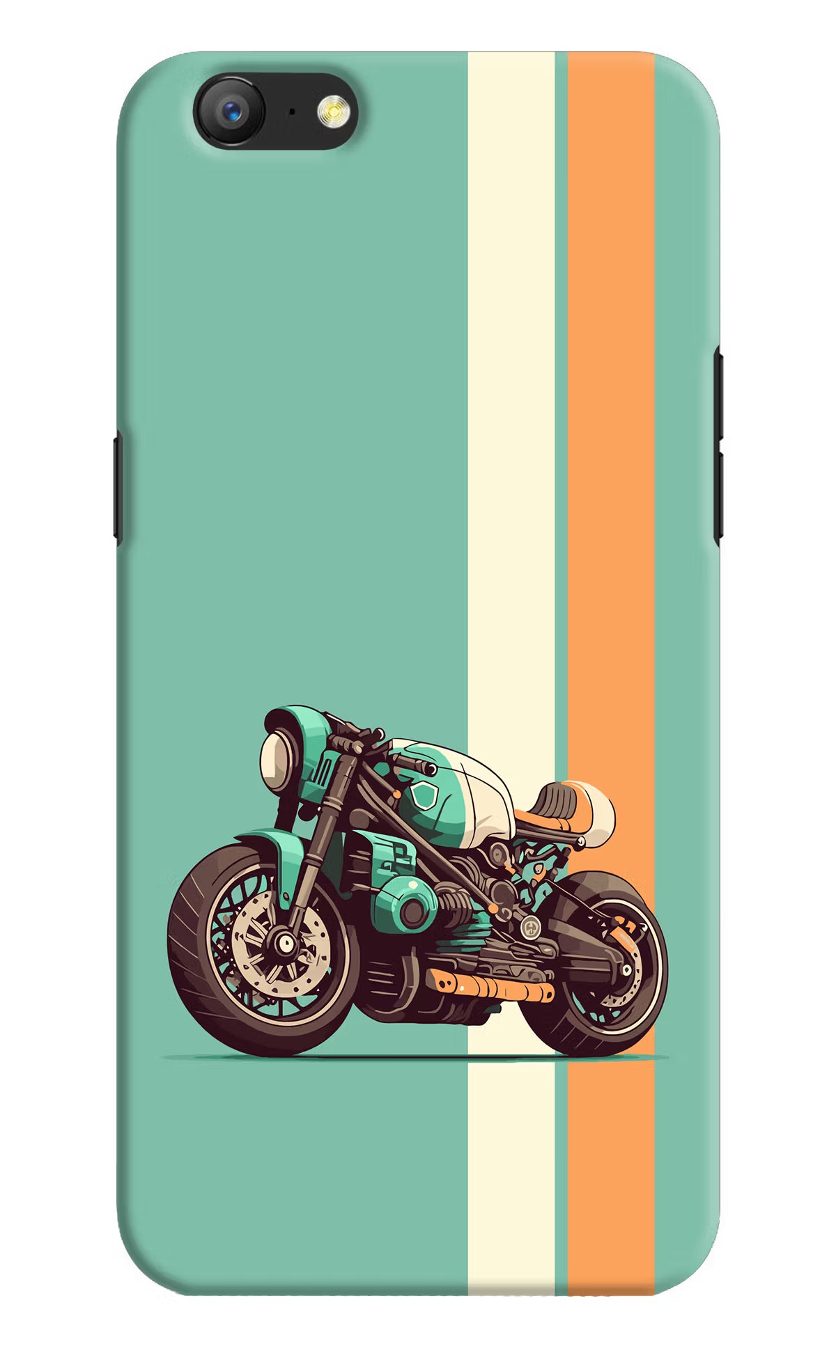 Striped Moto Drift Oppo A57 Hard Case Back Cover by Casekaro