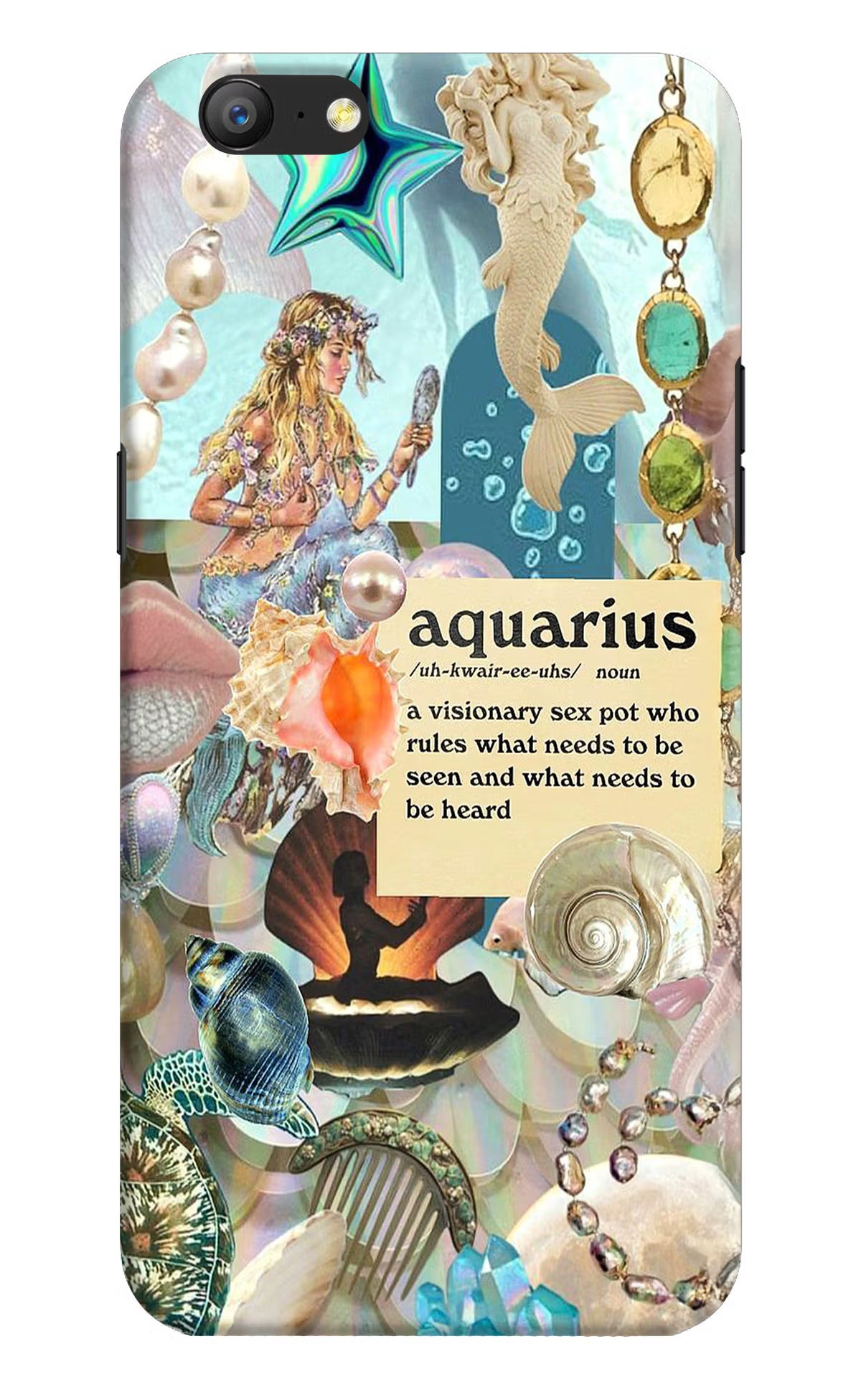 Aquarius Zodiac Oppo A57 Hard Case Back Cover by Casekaro