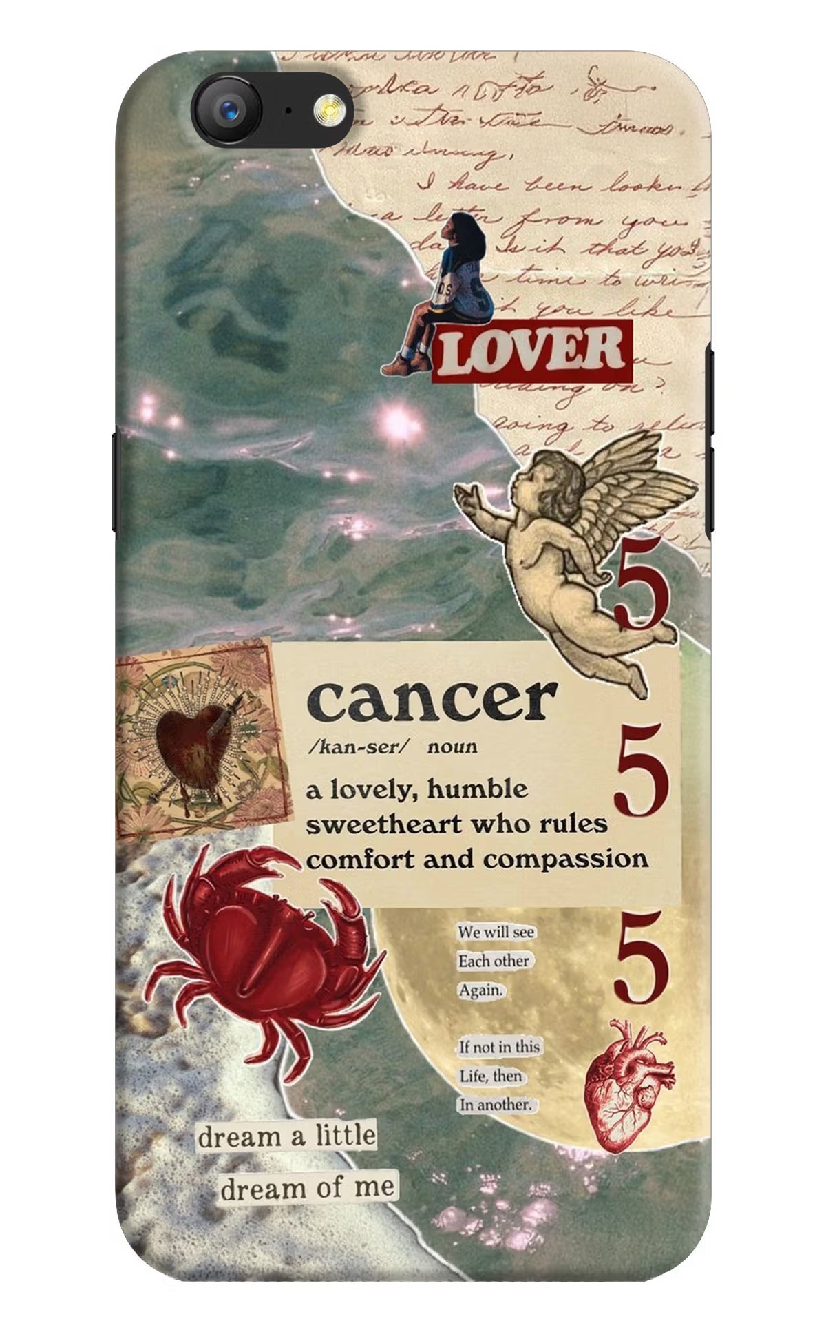 Cancer Zodiac Oppo A57 Hard Case Back Cover by Casekaro