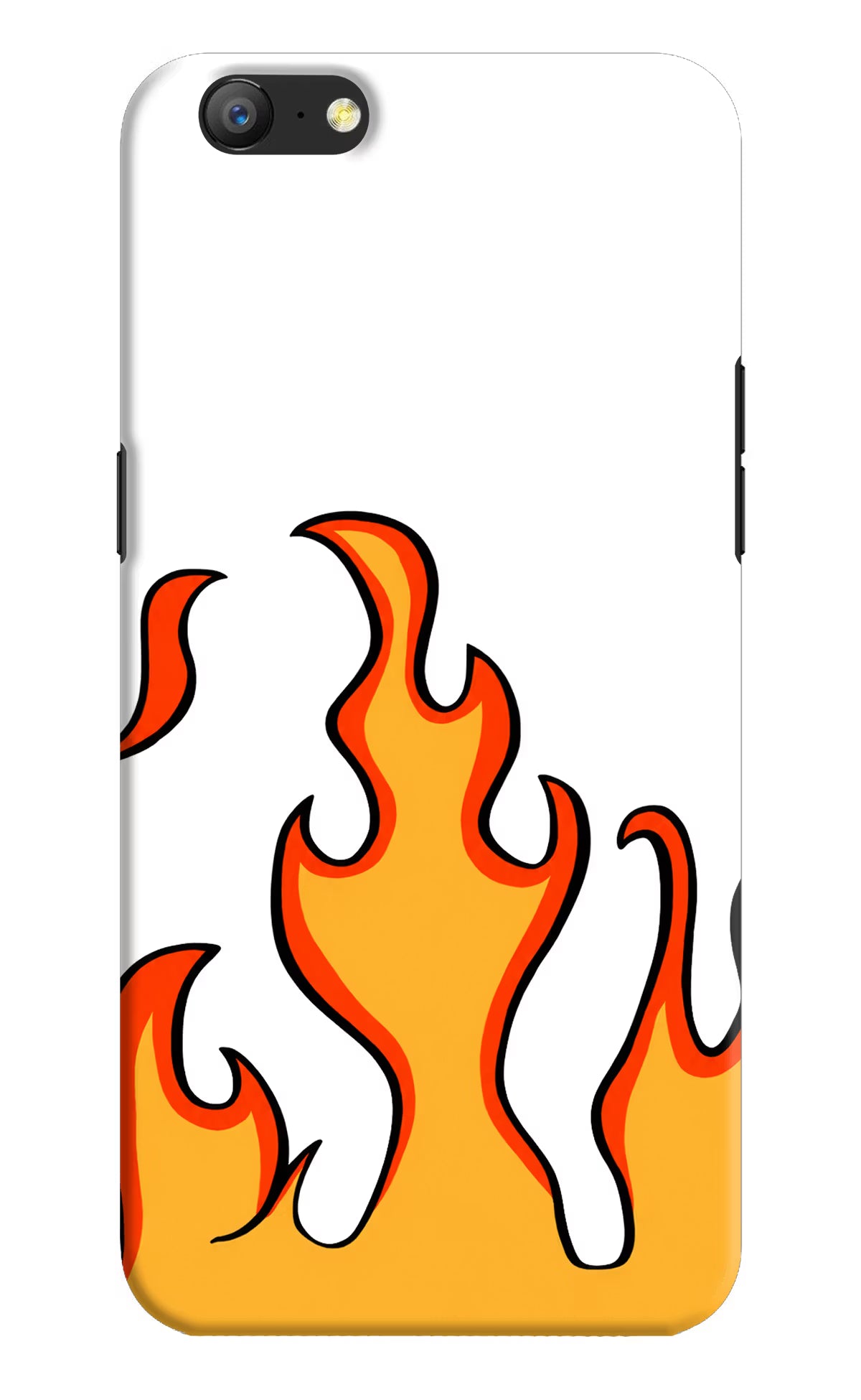 Fired Up – White Oppo A57 Hard Case Back Cover by Casekaro