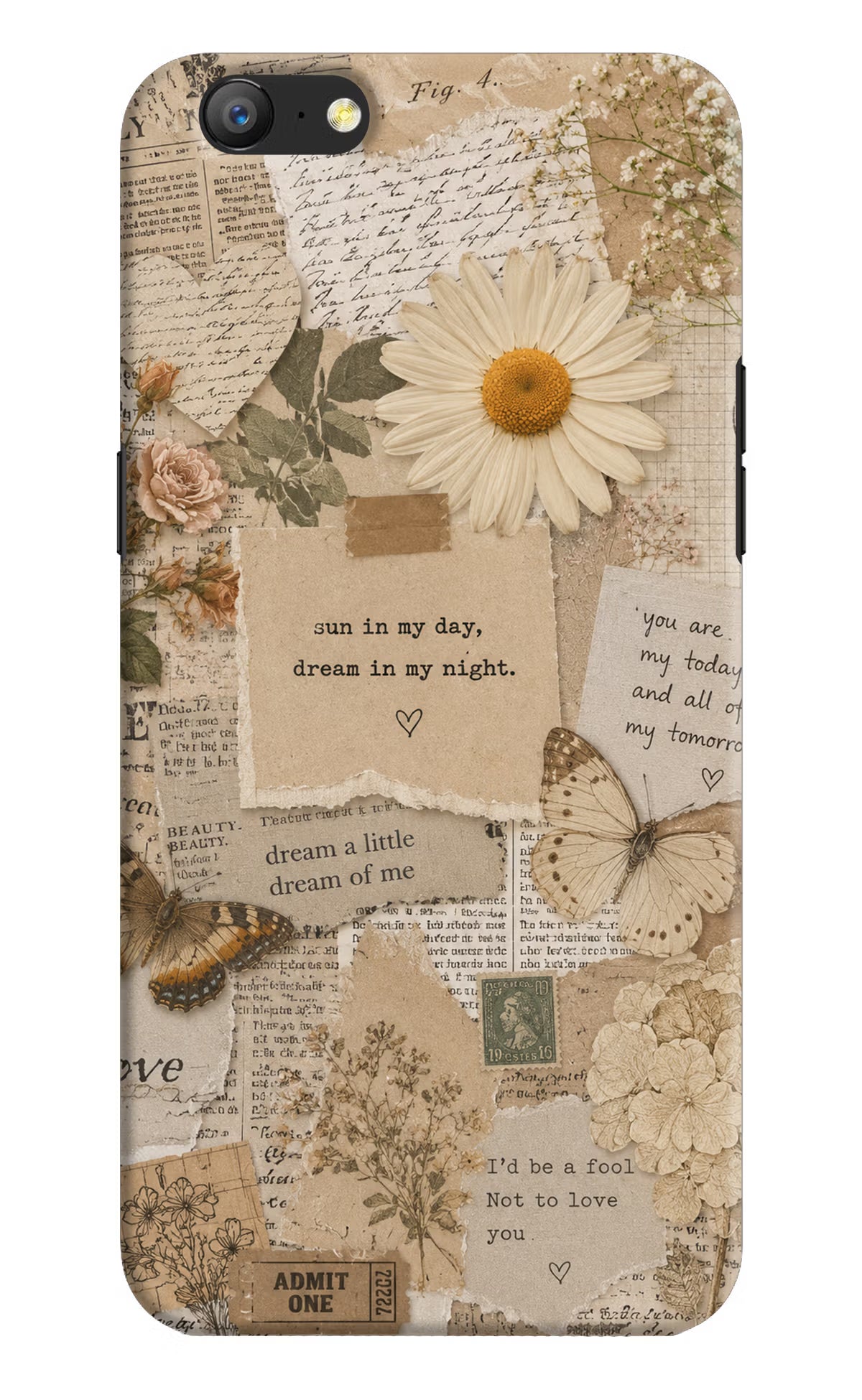 Vintage case Oppo A57 Back Cover