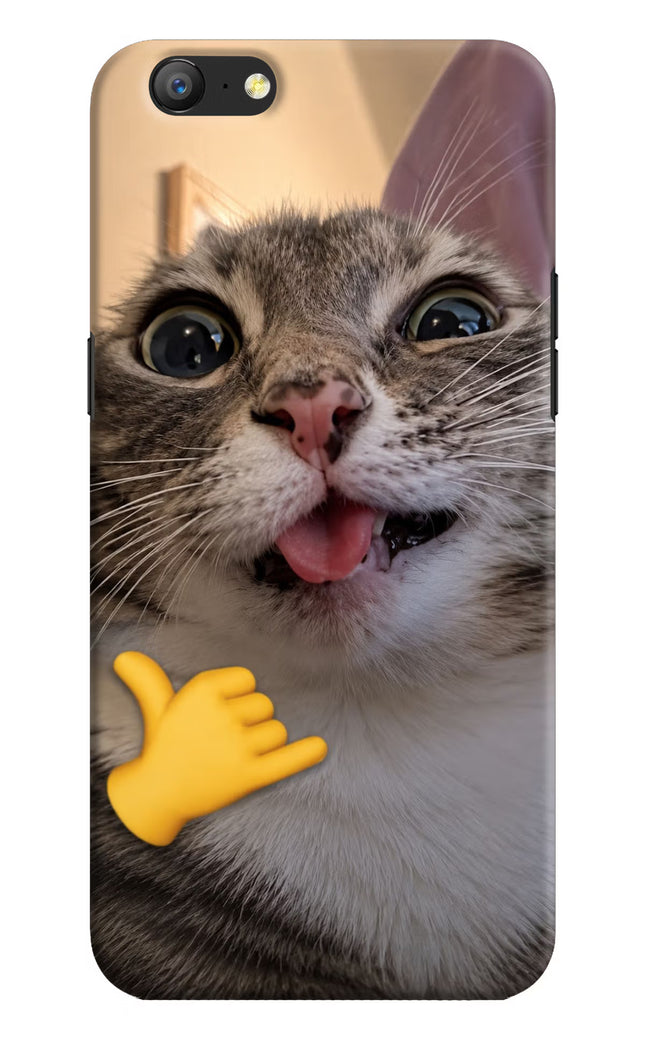 Silly Cat Call Oppo A57 Hard Case Back Cover by Casekaro