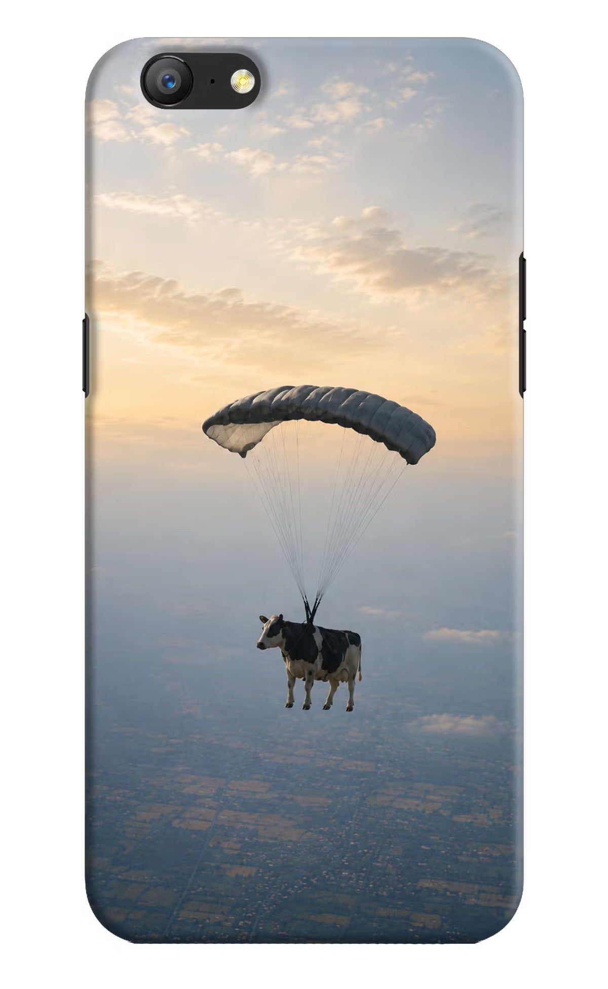 Skydiving Cow Oppo A57 Back Cover