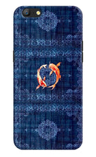 Koi Blue Oppo A57 Hard Case Back Cover by Casekaro