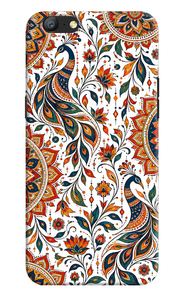 White Mayura Oppo A57 Hard Case Back Cover by Casekaro