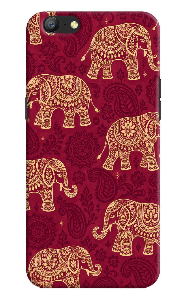 Maroon Elephant Oppo A57 Hard Case Back Cover by Casekaro