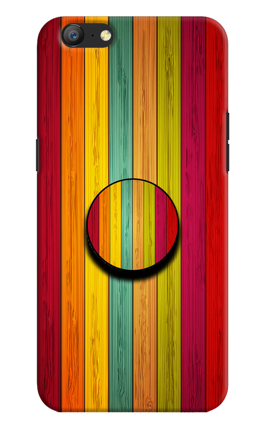 Multicolor Wooden Oppo A57 Pop Case, Hard case