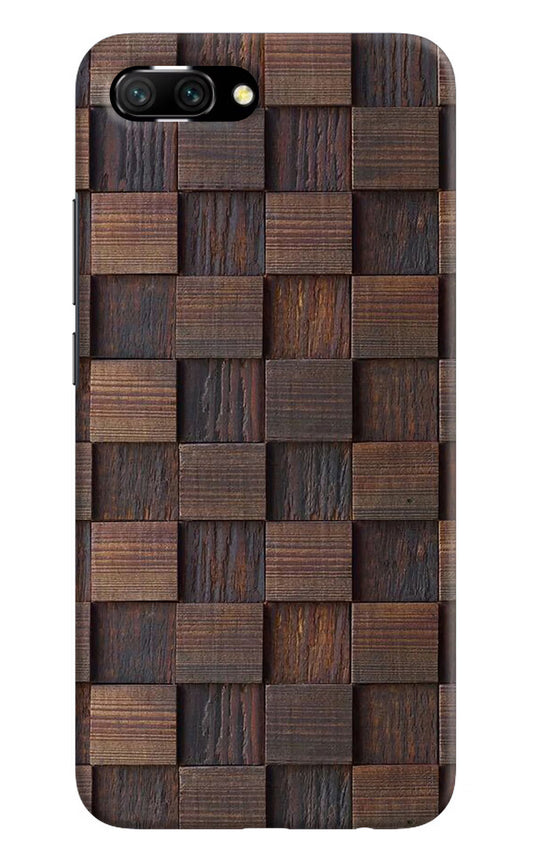 Wooden Cube Design Honor 10 Hard Case Back Cover by Casekaro