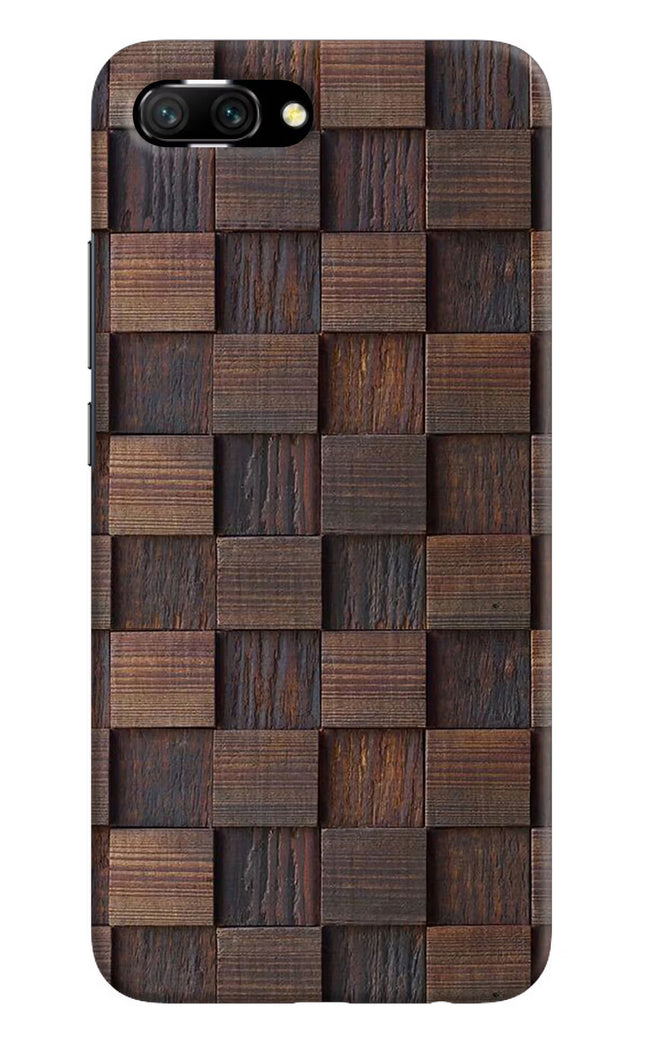 Wooden Cube Design Honor 10 Hard Case Back Cover by Casekaro