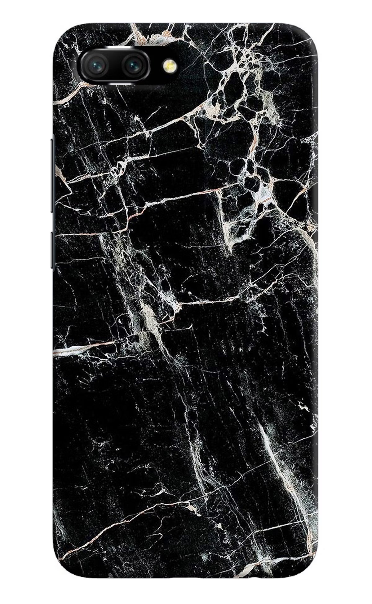 Black Marble Texture Honor 10 Hard Case Back Cover by Casekaro