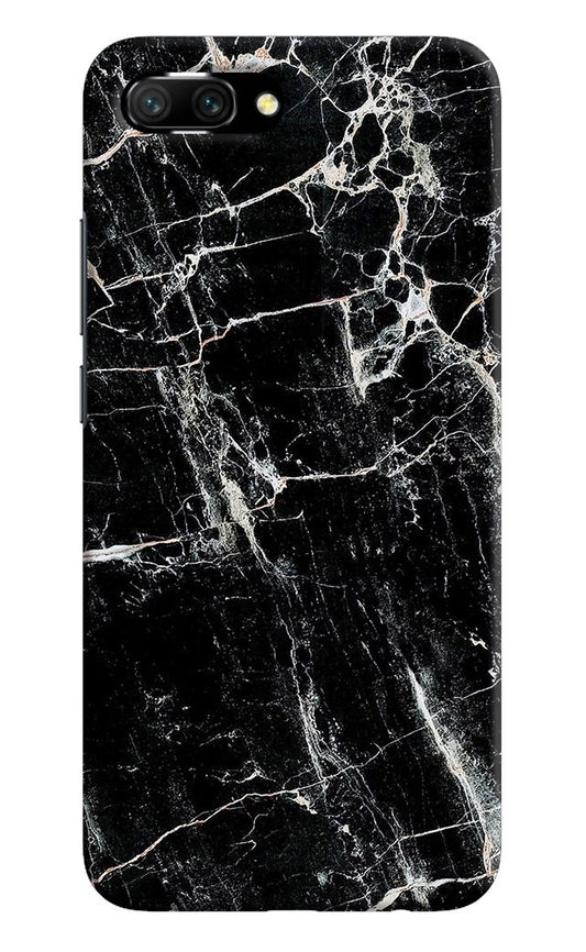 Black Marble Texture Honor 10 Hard Case Back Cover by Casekaro