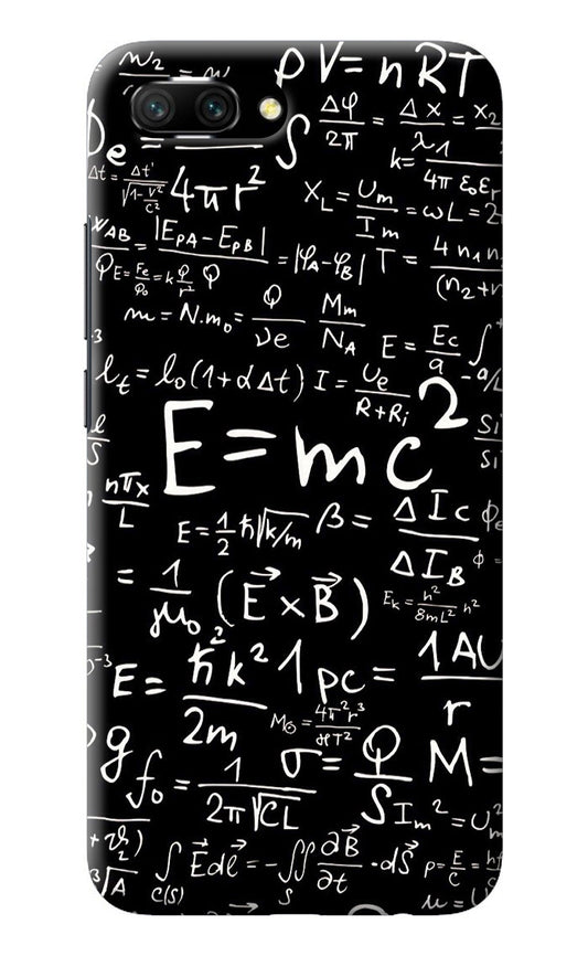 Physics Albert Einstein Formula Honor 10 Back Cover