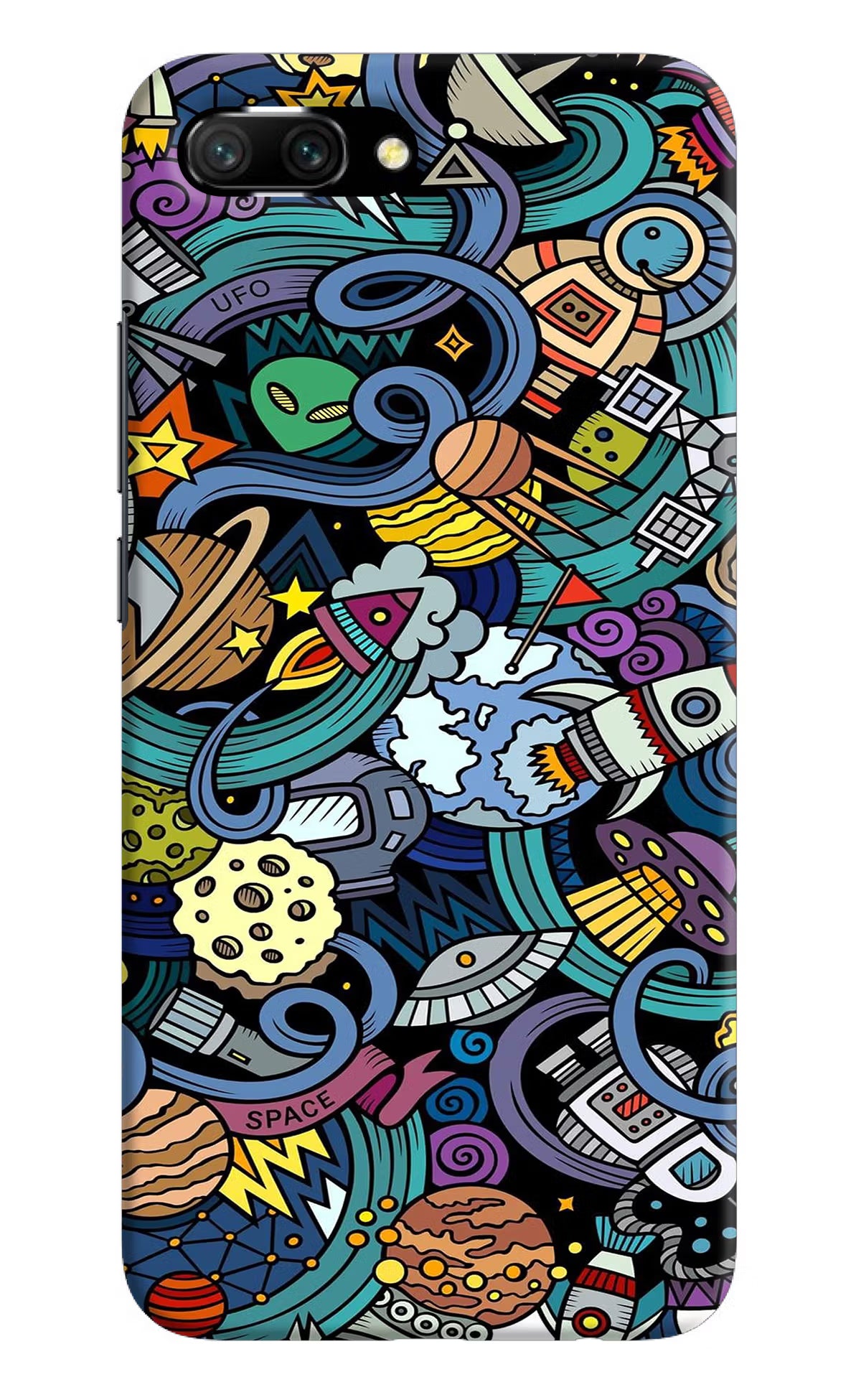 Space Abstract Honor 10 Hard Case Back Cover by Casekaro