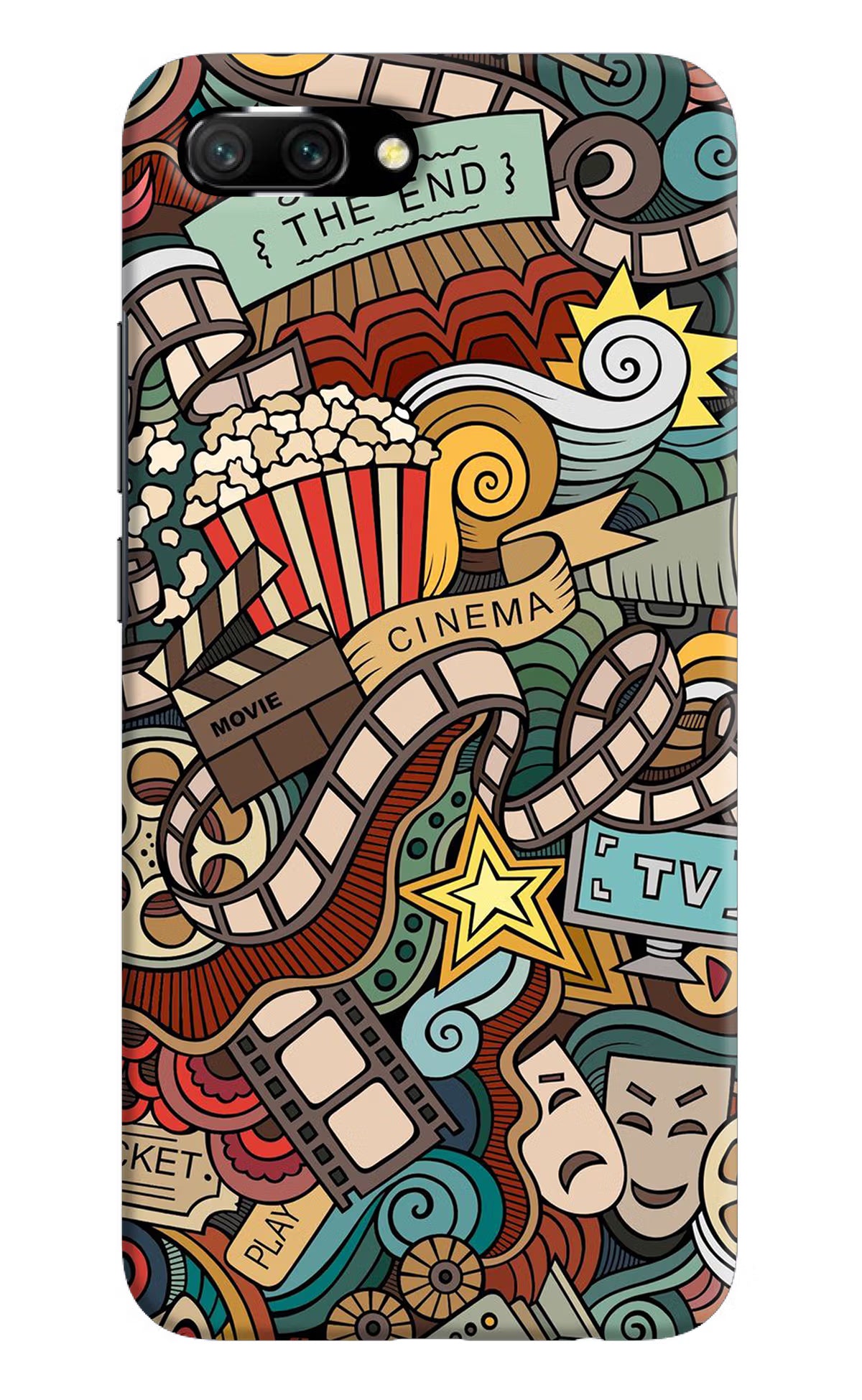 Cinema Abstract Honor 10 Hard Case Back Cover by Casekaro