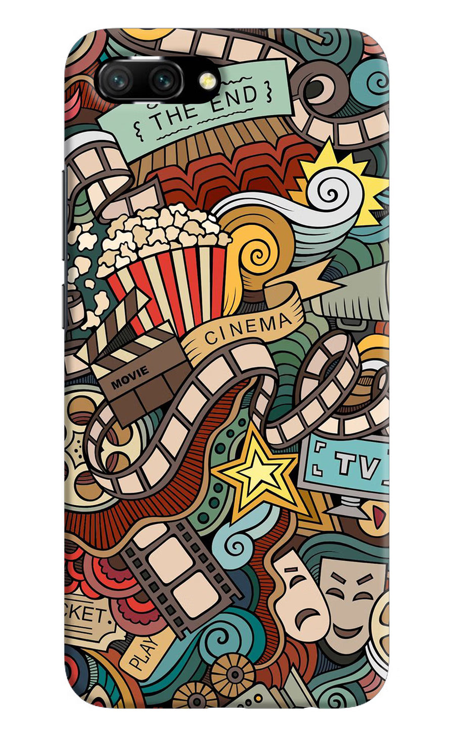 Cinema Abstract Honor 10 Back Cover, Hard case