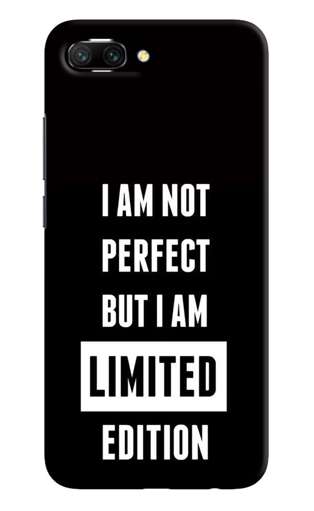 I Am Not Perfect But I Am Limited Edition Honor 10 Hard Case Back Cover by Casekaro