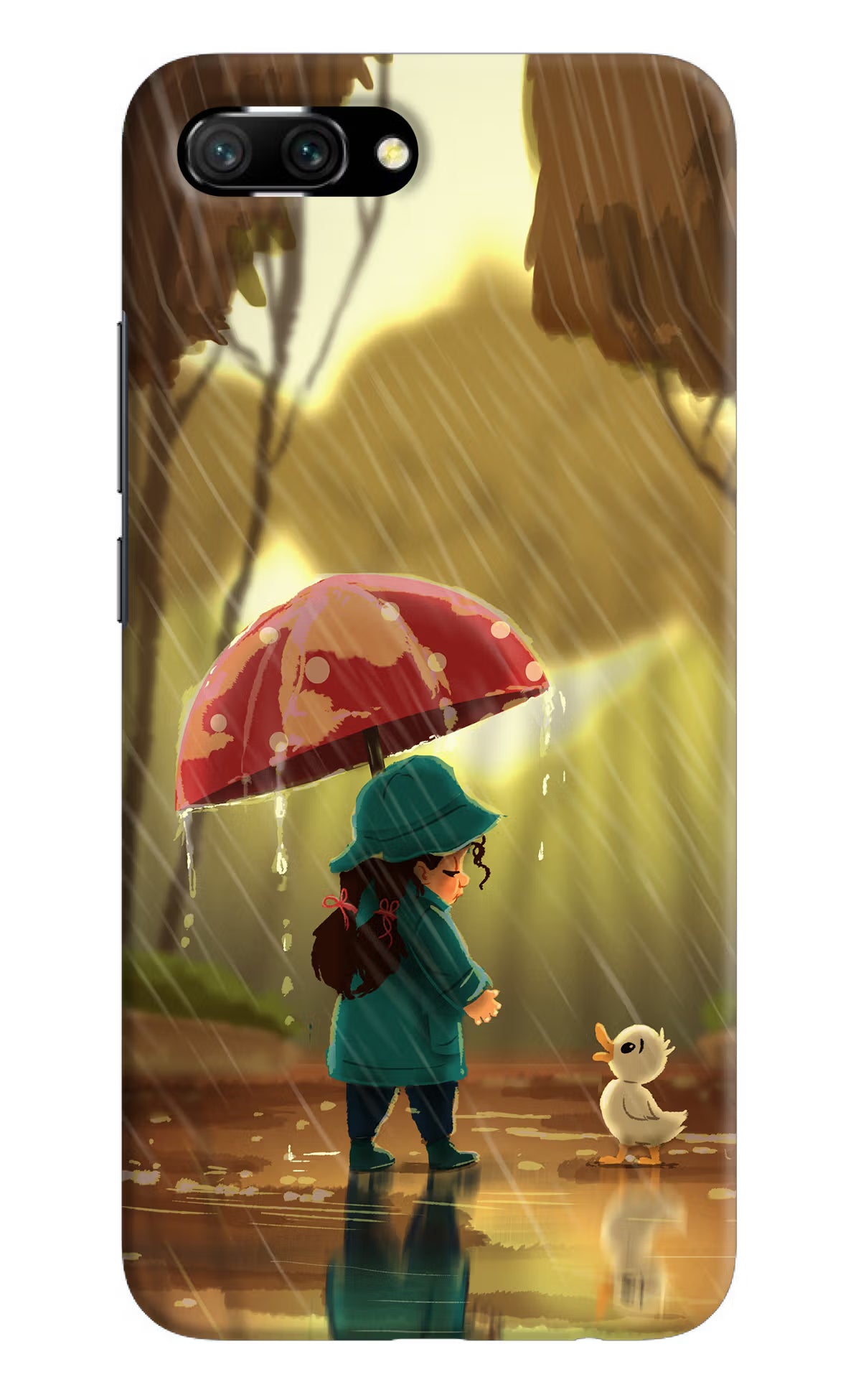 Rainy Day Honor 10 Hard Case Back Cover by Casekaro