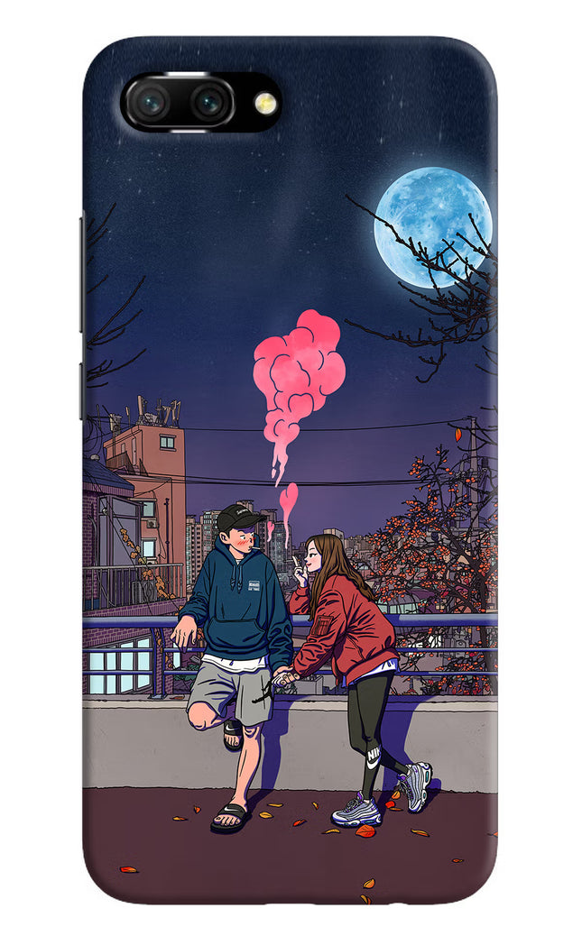 Chilling Couple Honor 10 Hard Case Back Cover by Casekaro