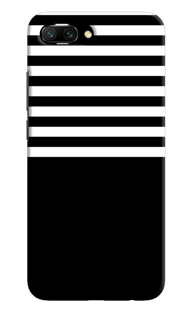 Black and White Print Honor 10 Hard Case Back Cover by Casekaro