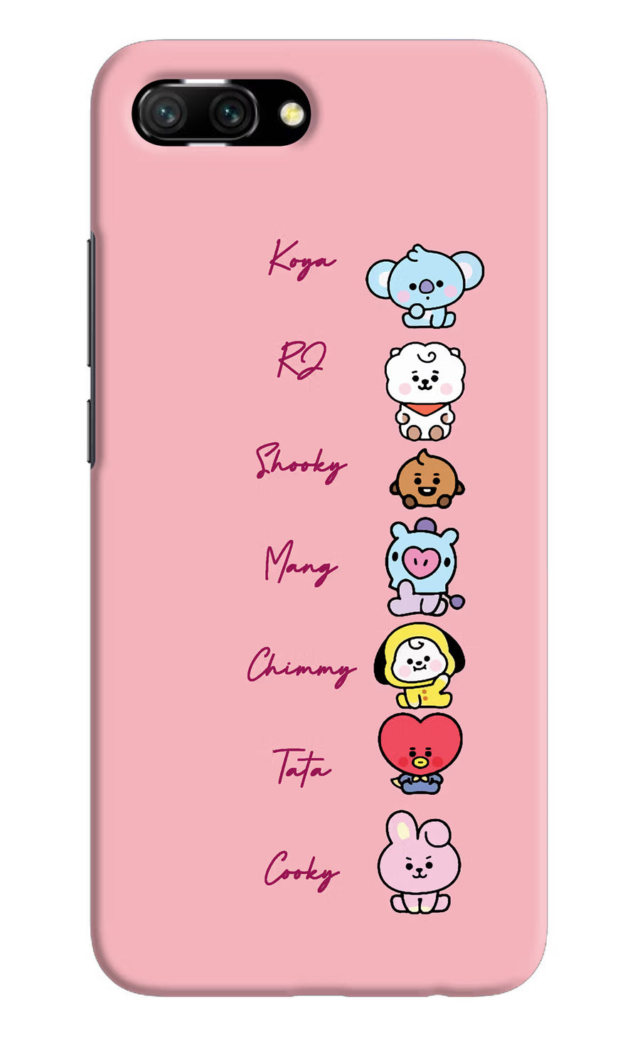 BTS names Honor 10 Back Cover, Hard case