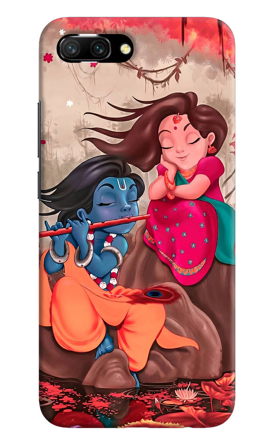 Radhe Krishna Honor 10 Back Cover, Hard case