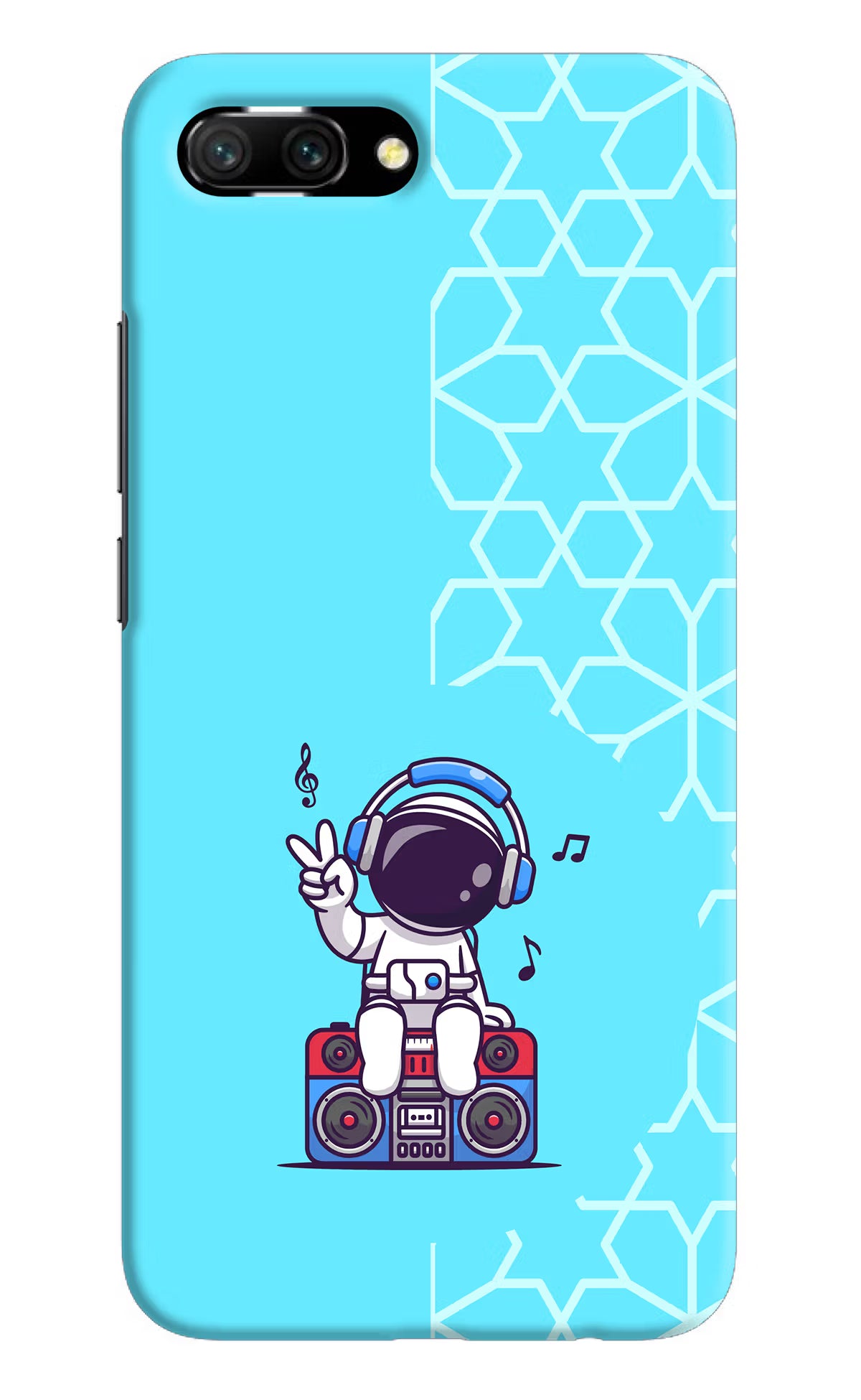 Cute Astronaut Chilling Honor 10 Hard Case Back Cover by Casekaro