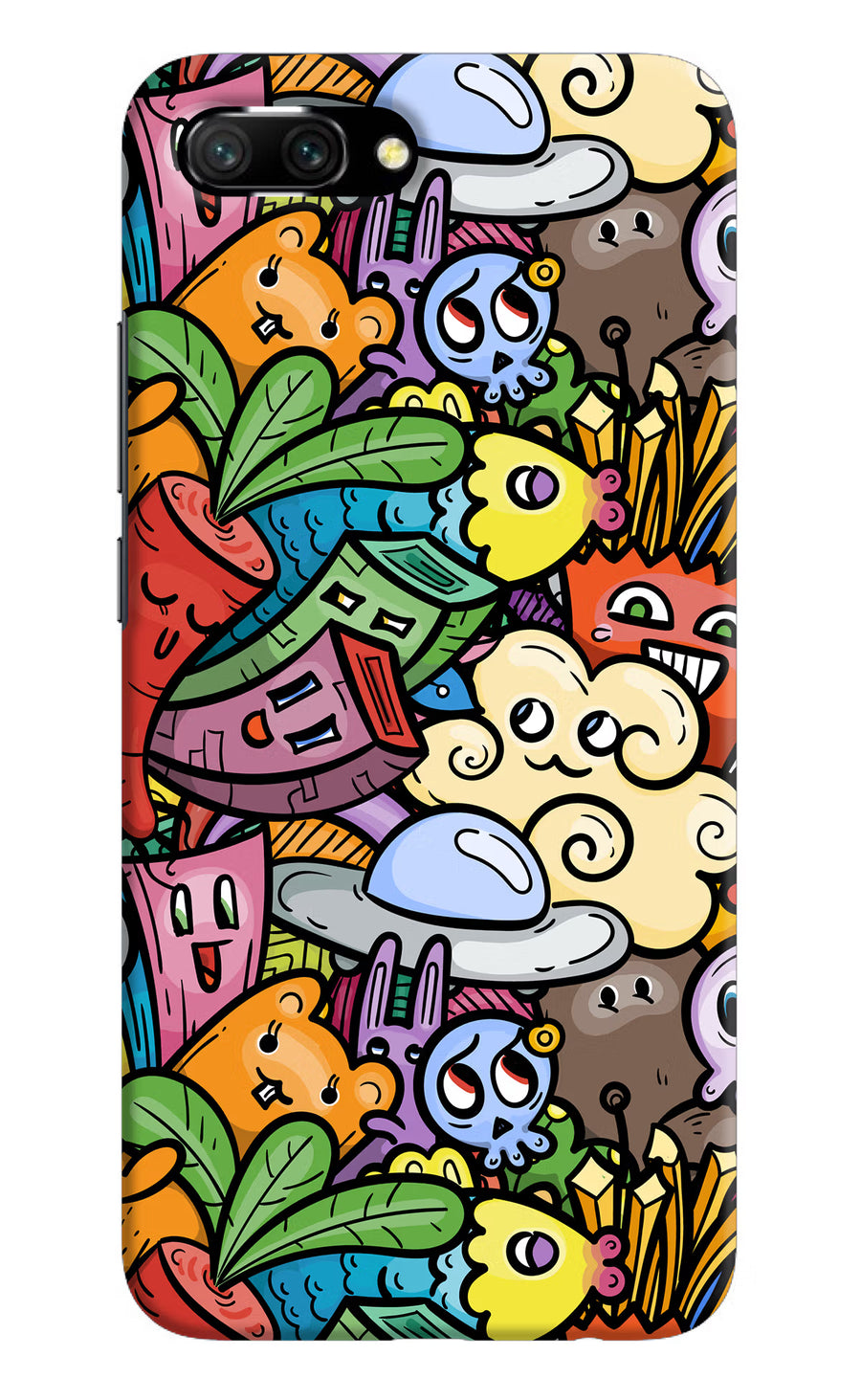 Veggie Doodle Honor 10 Back Cover, Hard case