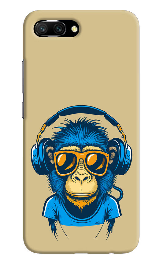 Monkey Headphone Honor 10 Hard Case Back Cover by Casekaro