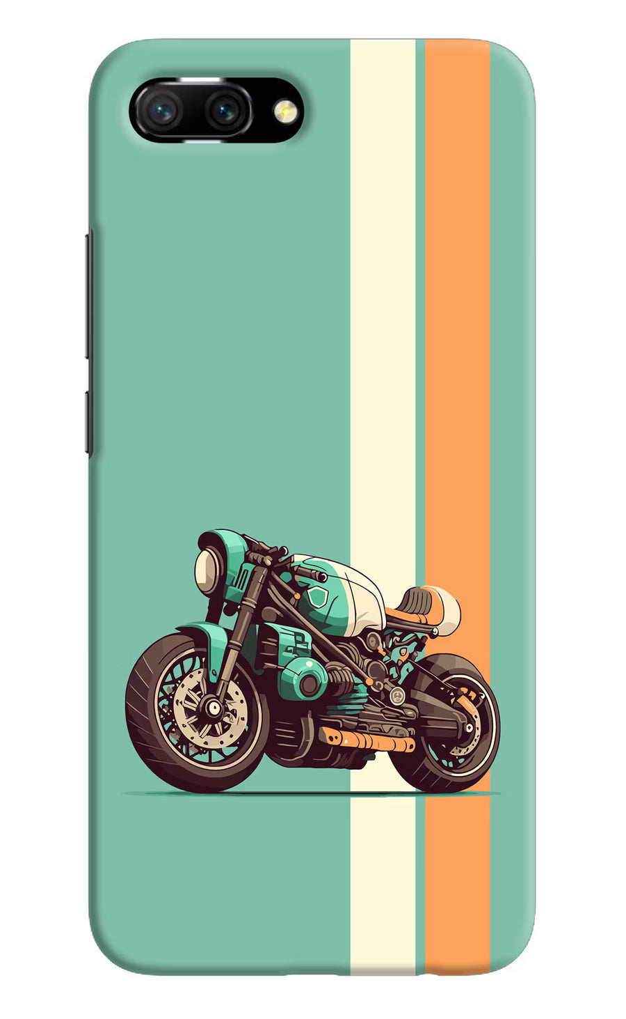 Striped Moto Drift Honor 10 Back Cover, Hard case
