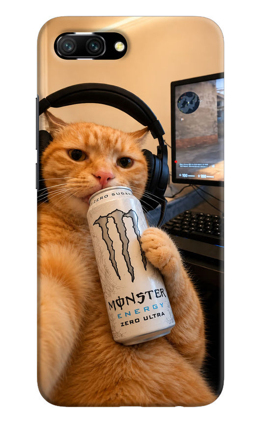Gamer Cat Energy Honor 10 Back Cover