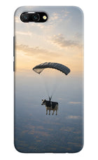 Skydiving Cow Honor 10 Hard Case Back Cover by Casekaro