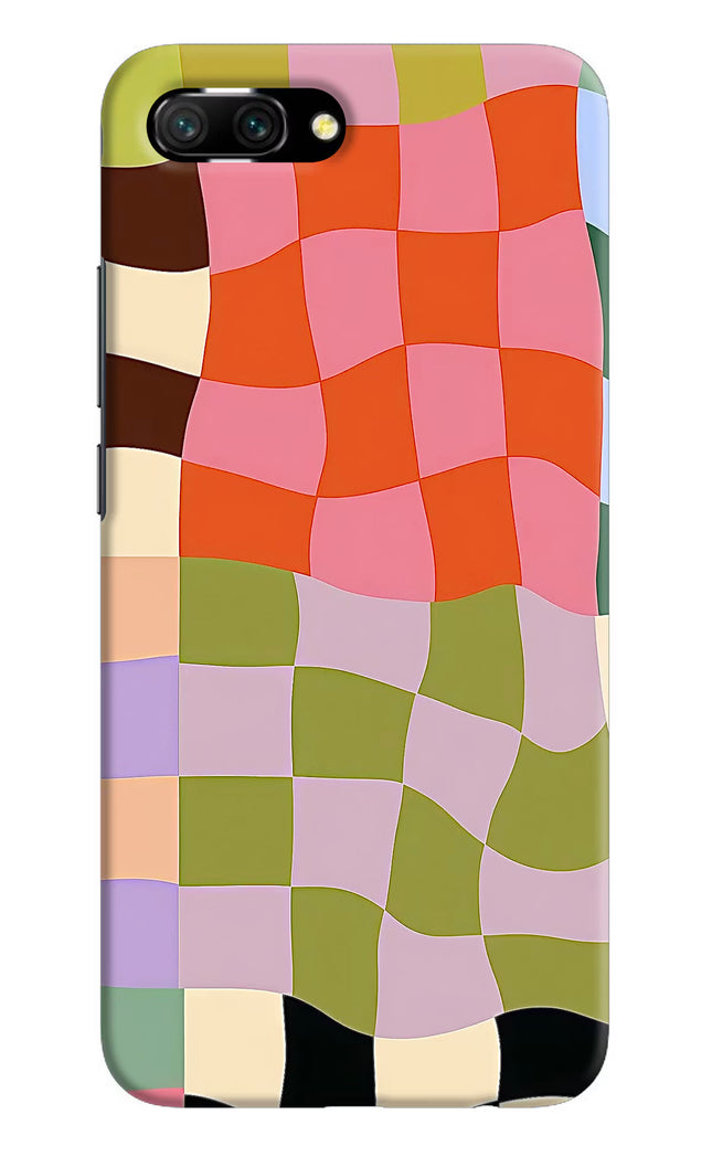 Wavy Grid Honor 10 Hard Case Back Cover by Casekaro