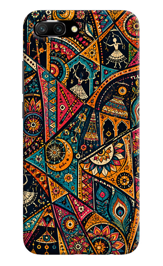 Folk Print Honor 10 Hard Case Back Cover by Casekaro
