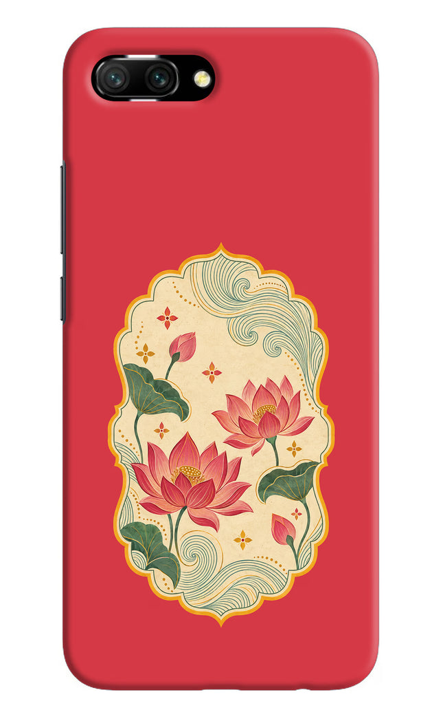 Pink Lotus Honor 10 Hard Case Back Cover by Casekaro