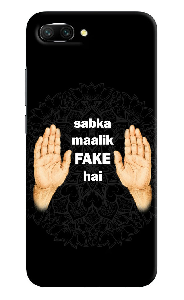 Sabka Malik Fake Honor 10 Hard Case Back Cover by Casekaro