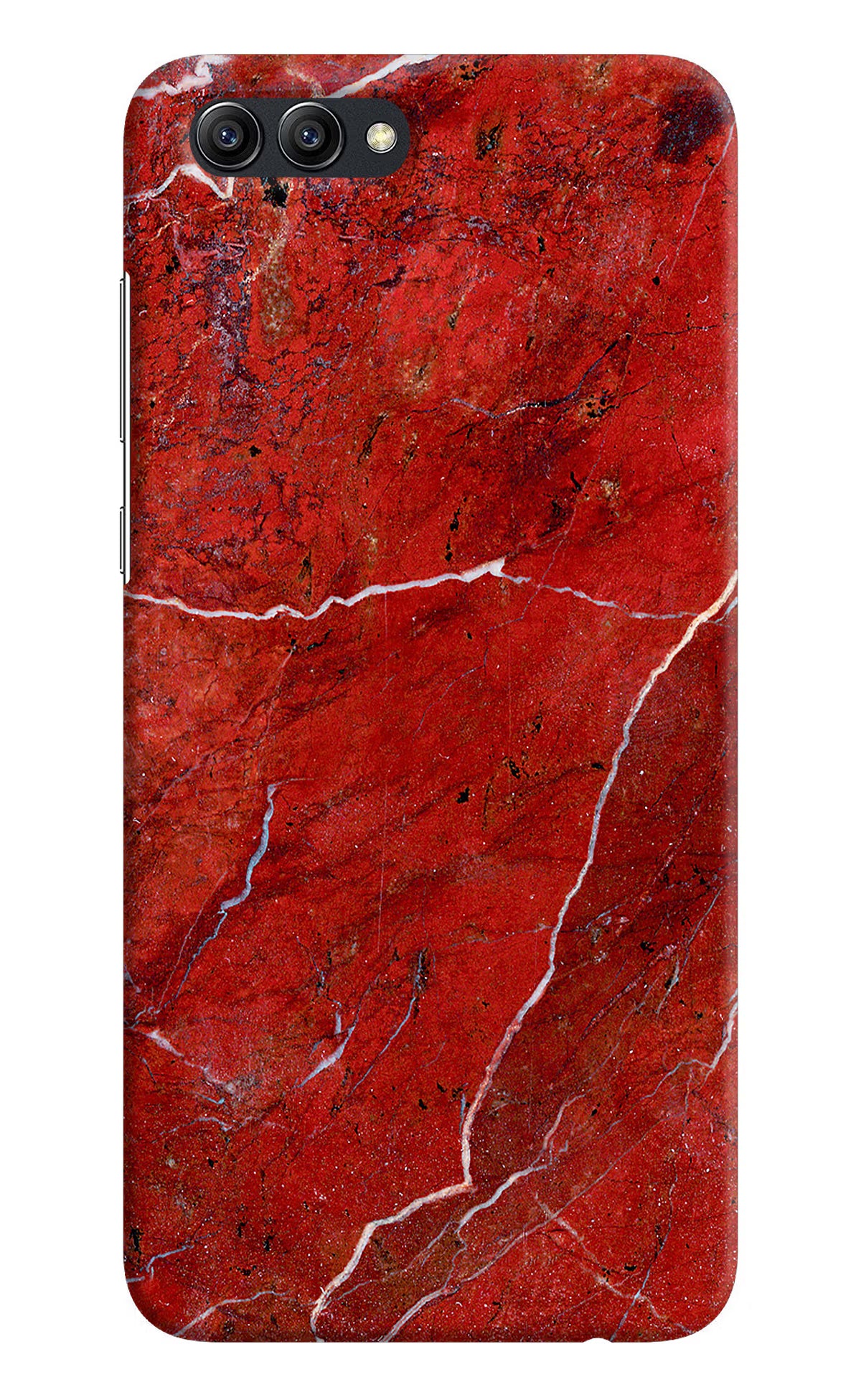 Red Marble Design Honow View 10 Hard Case Back Cover by Casekaro