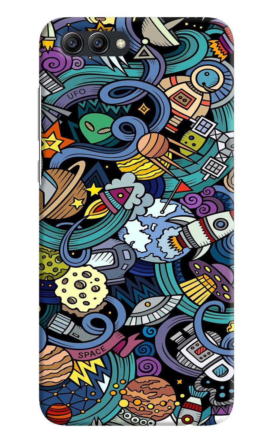 Space Abstract Honow View 10 Back Cover, Hard case