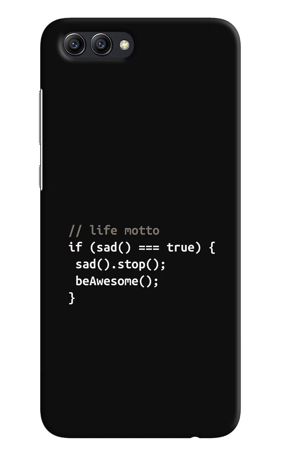 Life Motto Code Honow View 10 Back Cover, Hard case