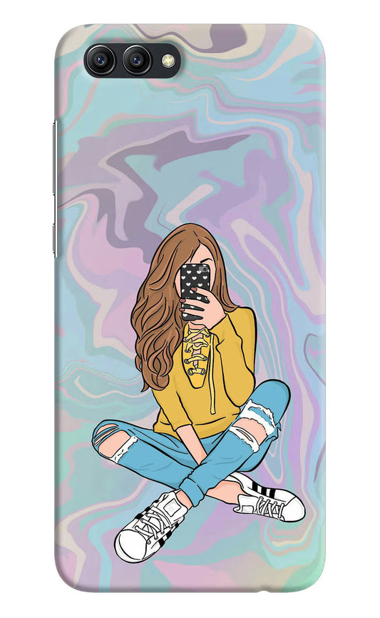 Selfie Girl Honor View 10 Hard Case Back Cover by Casekaro