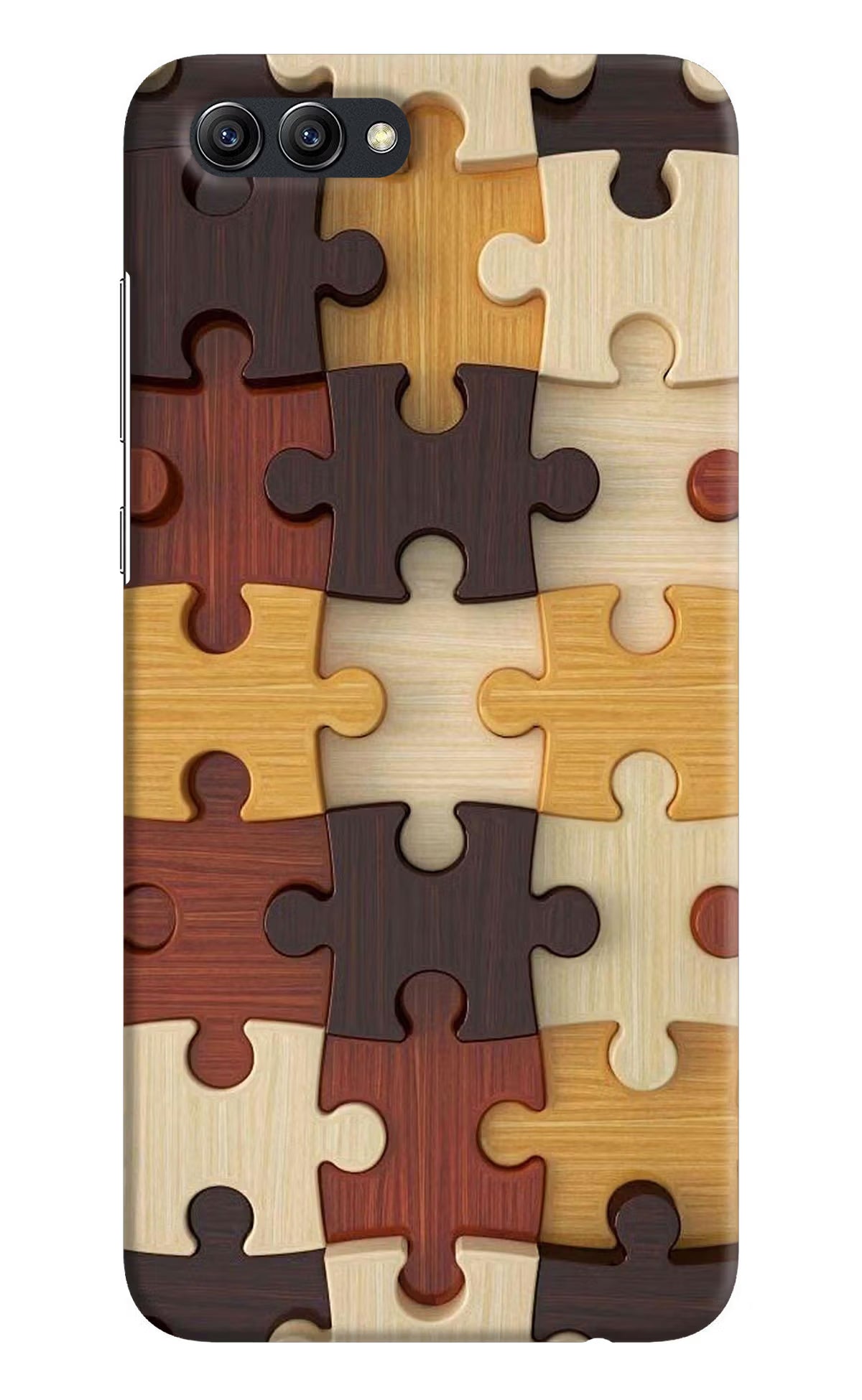 Wooden Puzzle Honor View 10 Hard Case Back Cover by Casekaro
