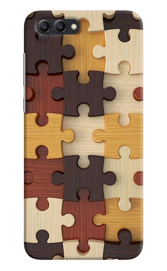 Wooden Puzzle Honor View 10 Hard Case Back Cover by Casekaro