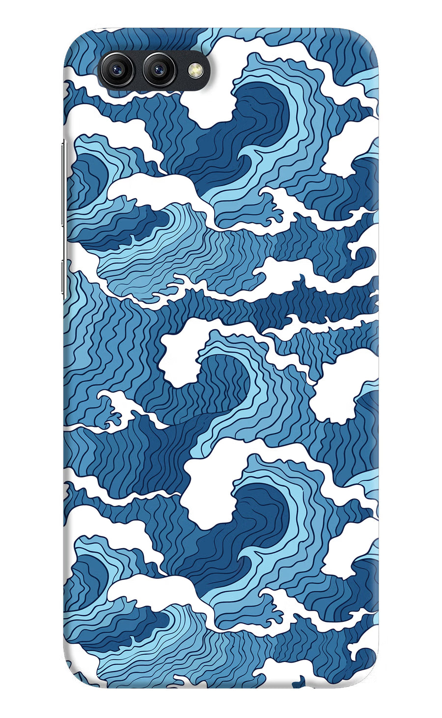 Blue Waves Honor View 10 Back Cover, Hard case